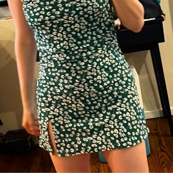 Princess poly super cute jade basin mini dress green white floral size 4 small - Picture 5 of 6